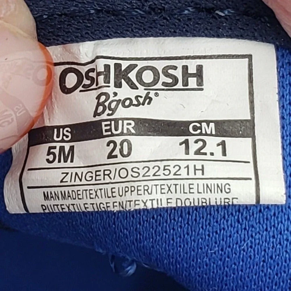 OshKosh B'gosh Toddler Water Shoes Sandals Blue Hook Loop Size 5T Beach Pool NEW